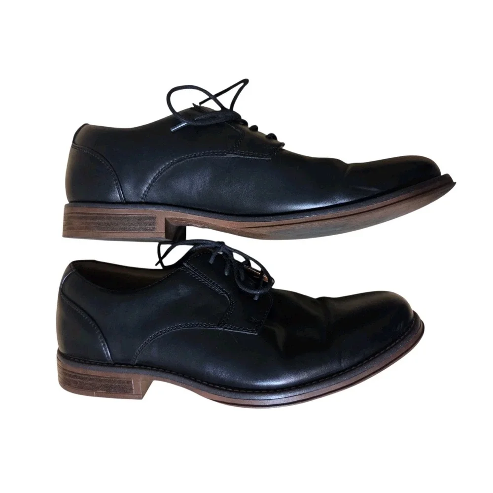 Dockers Fairway Plain Toe Oxfords Men's Dress Shoes Black 10.5M Memory Foam